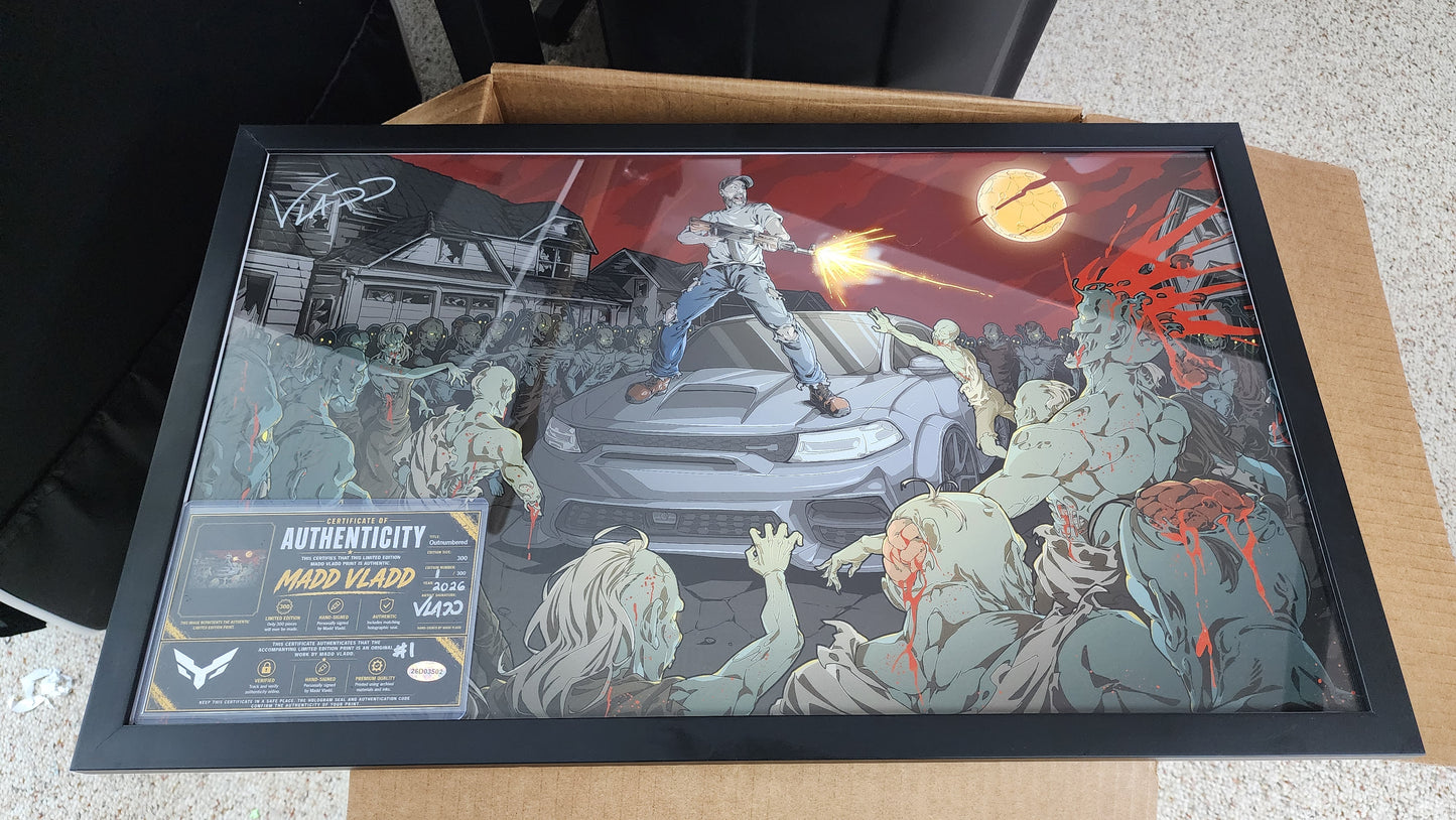 OUTNUMBERED. Limited Signed Print. 1 of 300.