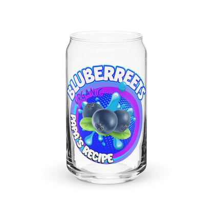 Papa's Bluberreets Can-shaped glass