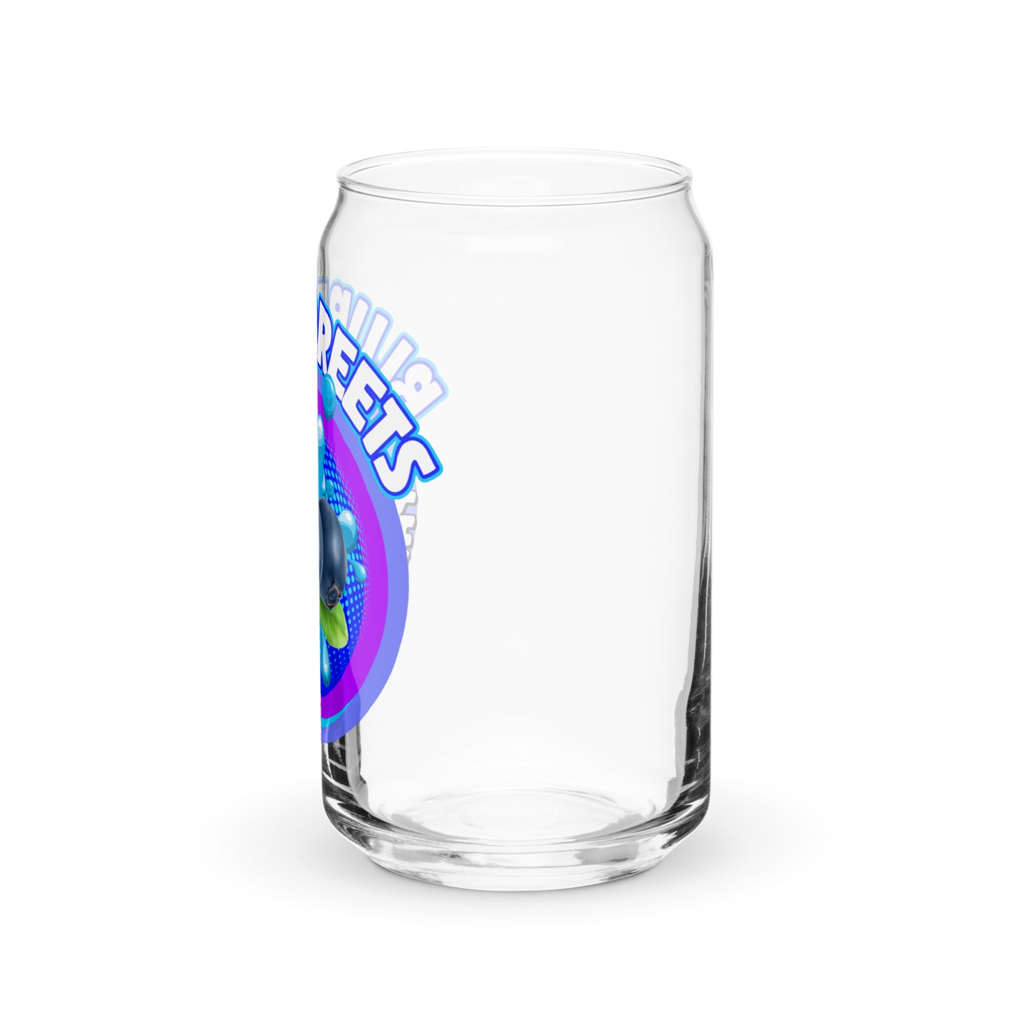 Papa's Bluberreets Can-shaped glass