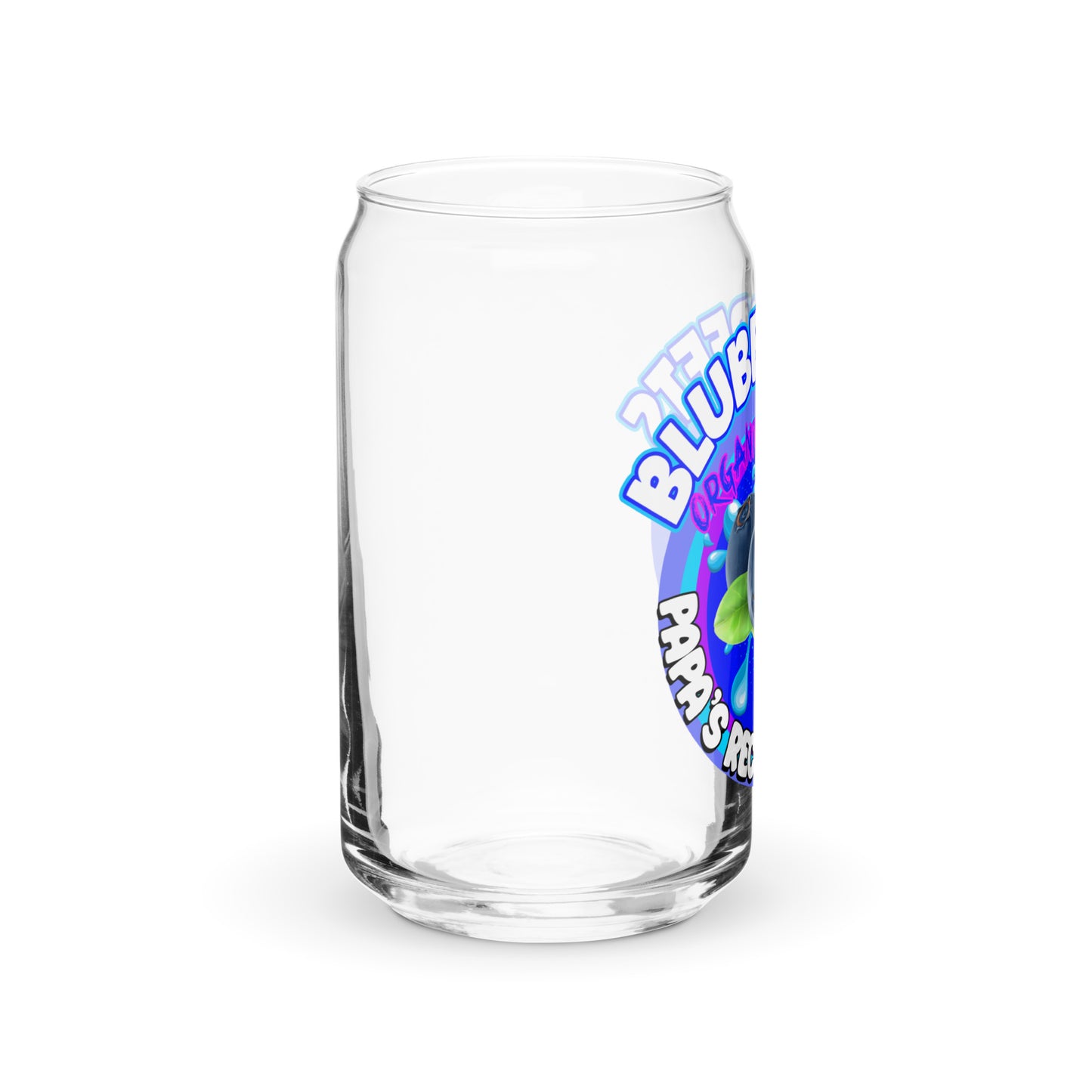 Papa's Bluberreets Can-shaped glass